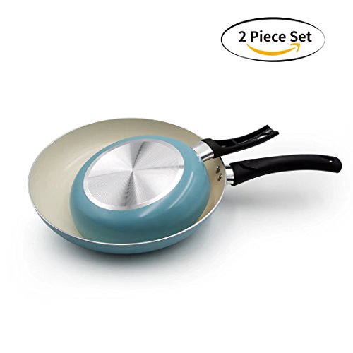 Aluminum Ceramic Nonstick Frying Pans, 8 inch Ceramic Frying Pan and 10