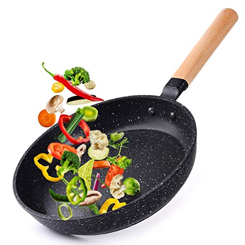 ARC 10.5 Inches Nonstick Frying Pan, PFOA Free Cookware,Skillet with Lid,  Non Stick Deep Fyring Pan Dishwasher and Oven Safe Suitable for All Stoves  